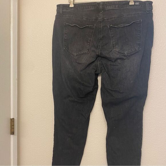Kut From The Kloth Reese High Rise Fab Ab Ankle Straight Jeans distressed 16W - Picture 4 of 11
